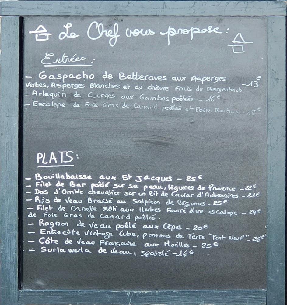 Caveau à l'Orée du Parc - Menu Image 1